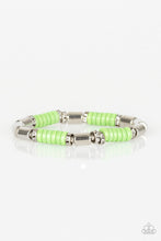 Load image into Gallery viewer, Paparazzi Whimsical Wanderer - Green Beads - Silver Bracelet - $5 Jewelry With Ashley Swint