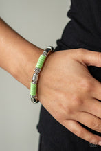 Load image into Gallery viewer, Paparazzi Whimsical Wanderer - Green Beads - Silver Bracelet - $5 Jewelry With Ashley Swint