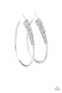 Paparazzi Winter Ice - White Rhinestones - Earrings - ENCORE EXCLUSIVE 2020 - $5 Jewelry with Ashley Swint