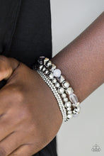 Load image into Gallery viewer, Paparazzi Babe-alicious - Silver Beads - Set of 4 Bracelets - $5 Jewelry with Ashley Swint