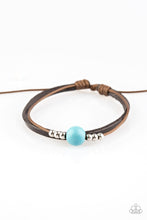 Load image into Gallery viewer, Paparazzi Balance - Blue Turquoise Stone - Leather Bracelet - $5 Jewelry With Ashley Swint