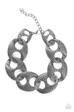 Load image into Gallery viewer, Paparazzi Casual Connoisseur - Black - Gunmetal Links - Bold Bracelet - $5 Jewelry With Ashley Swint