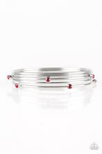 Load image into Gallery viewer, Paparazzi Delicate Decadence - Red Rhinestone - Set of 5 Bracelets - $5 Jewelry With Ashley Swint