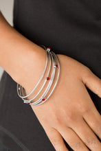 Load image into Gallery viewer, Paparazzi Delicate Decadence - Red Rhinestone - Set of 5 Bracelets - $5 Jewelry With Ashley Swint