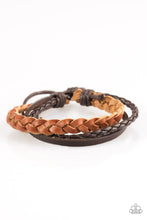 Load image into Gallery viewer, Paparazzi Desert Drive - Brown - Leather Braided - Sliding Knot Bracelet - $5 Jewelry With Ashley Swint