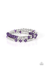 Load image into Gallery viewer, Paparazzi Downright Dressy - Purple Beads - Bracelet - $5 Jewelry With Ashley Swint