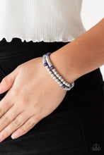 Load image into Gallery viewer, Paparazzi Downright Dressy - Purple Beads - Bracelet - $5 Jewelry With Ashley Swint
