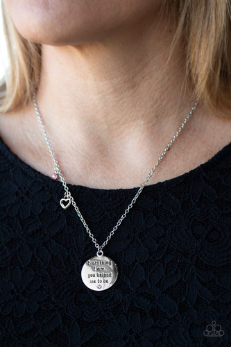 Paparazzi Everything I Am - Pink Rhinestone - Necklace and matching Earrings - $5 Jewelry With Ashley Swint