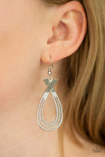 Load image into Gallery viewer, Paparazzi Fair FAME - Silver - Earrings - $5 Jewelry With Ashley Swint