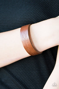 Paparazzi Gone Surfing - Brown Leather - Wrap Urban Bracelet - $5 Jewelry With Ashley Swint