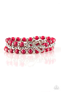 Paparazzi Immeasurably Infinite - Pink - Infinity Charm - Set of 3 Bracelets - $5 Jewelry With Ashley Swint