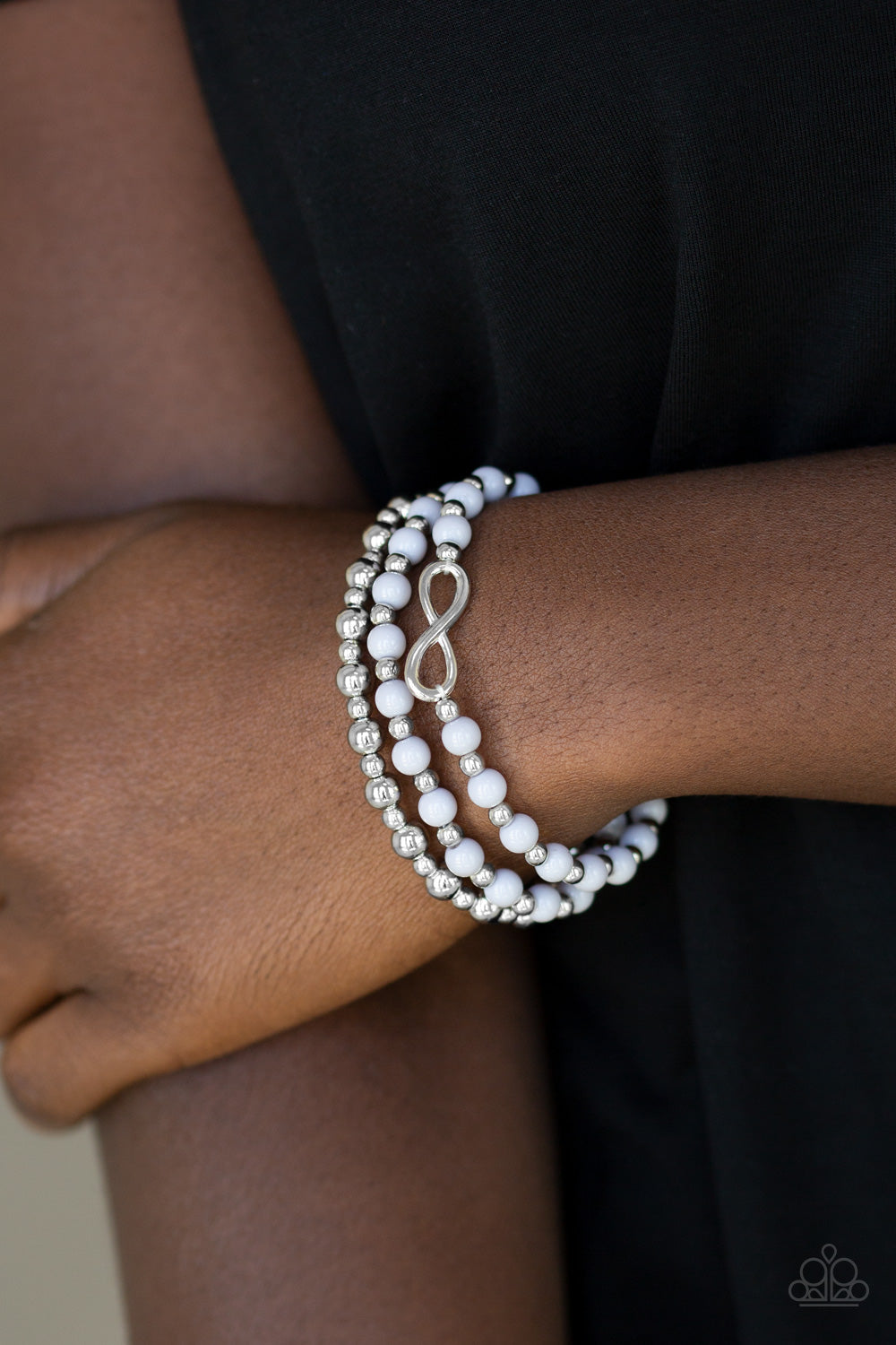 Paparazzi Immeasurably Infinite - Silver - Infinity Charm - Set of 3 Bracelets - $5 Jewelry With Ashley Swint