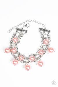 Paparazzi Manhattan Musical - Orange / Coral Pearls - Bracelet - $5 Jewelry With Ashley Swint