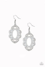 Load image into Gallery viewer, Paparazzi Mantras and Mandalas - White - Silver Filigree - Earrings - $5 Jewelry With Ashley Swint