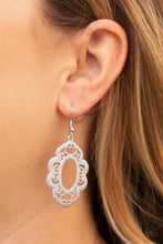 Load image into Gallery viewer, Paparazzi Mantras and Mandalas - White - Silver Filigree - Earrings - $5 Jewelry With Ashley Swint