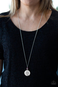 Paparazzi Mom Boss - Pink Rhinestones - Mother Necklace and matching Earrings - $5 Jewelry with Ashley Swint