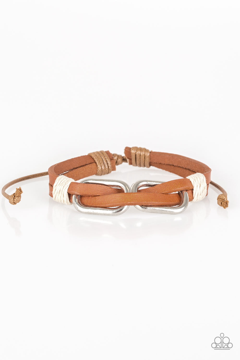 Paparazzi MOUNTAINEER Time Zone - White Cording - Leather Bracelet - $5 Jewelry With Ashley Swint