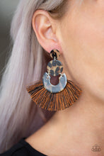 Load image into Gallery viewer, Paparazzi One Big Party ANIMAL - Multi - Cheetah Fringe Thread Earrings - $5 Jewelry With Ashley Swint