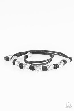 Paparazzi Port Of Call - Black - Sliding Knot - Urban Bracelet - $5 Jewelry With Ashley Swint