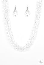Load image into Gallery viewer, Paparazzi Put It On Ice - White Glassy Acrylic - Necklace &amp; Earrings - $5 Jewelry with Ashley Swint