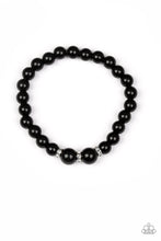 Load image into Gallery viewer, Paparazzi Radiantly Royal - Black - White Rhinestones - Stretchy Bracelet - $5 Jewelry With Ashley Swint