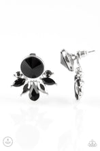 Load image into Gallery viewer, Paparazzi Radically Royal - Black Post - Hematite Rhinestones - Double Sided - Earrings - $5 Jewelry With Ashley Swint