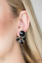 Load image into Gallery viewer, Paparazzi Radically Royal - Black Post - Hematite Rhinestones - Double Sided - Earrings - $5 Jewelry With Ashley Swint