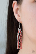 Load image into Gallery viewer, Paparazzi Right On Key - Orange - Silver - Heart, Key Charms - Necklace &amp; Earrings - $5 Jewelry With Ashley Swint