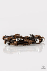 Paparazzi Right To Ride - Brown - Sliding Knot - Leather Urban Bracelet - $5 Jewelry With Ashley Swint