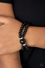 Load image into Gallery viewer, Paparazzi Romantic Redux - Black Bead Rhinestones - Bracelet - $5 Jewelry with Ashley Swint