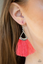 Load image into Gallery viewer, Paparazzi Tassel Tuesdays - Orange / Coral Thread Tassel Earrings - $5 Jewelry With Ashley Swint