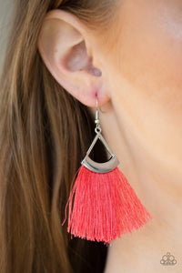Paparazzi Tassel Tuesdays - Orange / Coral Thread Tassel Earrings - $5 Jewelry With Ashley Swint