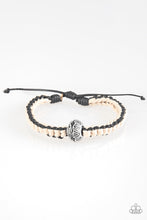Load image into Gallery viewer, Paparazzi Tropic Trek - Black - and off White Cording - Sliding Knot Bracelet - $5 Jewelry With Ashley Swint
