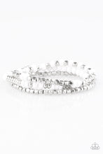 Load image into Gallery viewer, Paparazzi Very Vivacious - White - and Silver Beads - Set of 3 Bracelets - $5 Jewelry With Ashley Swint