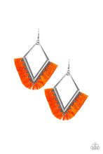 Load image into Gallery viewer, Paparazzi When In Peru - Orange Thread Fringe - Earrings - $5 Jewelry With Ashley Swint
