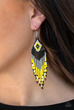 Load image into Gallery viewer, Paparazzi Wind Blown Wanderer - Multi Yellow - Seed Bead Earrings - $5 Jewelry With Ashley Swint