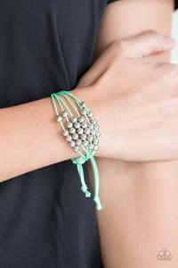 Paparazzi Without Skipping A BEAD - Green - Bracelet - $5 Jewelry With Ashley Swint