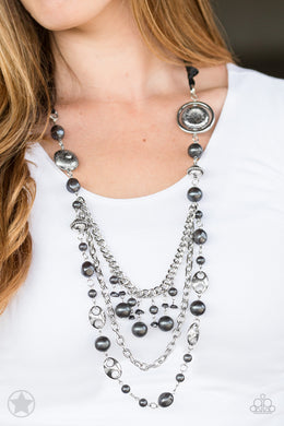 Paparazzi All the trimmings - Black Necklace ribbon necklace - BLOCKBUSTER - $5 Jewelry with Ashley Swint