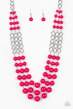 Load image into Gallery viewer, Paparazzi A La Vogue - Pink - Silver Chains - Necklace &amp; Earrings - $5 Jewelry with Ashley Swint