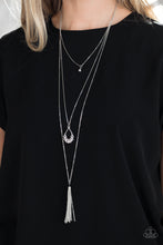 Load image into Gallery viewer, Paparazzi Be Fancy - Silver - Necklace &amp; Earrings - $5 Jewelry with Ashley Swint