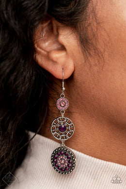 Paparazzi Farmhouse Hustle - Purple - Earrings - Fashion Fix November 2021 - $5 Jewelry with Ashley Swint