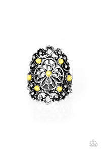 Paparazzi Floral Fancies - Yellow - Ring - $5 Jewelry with Ashley Swint