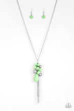 Load image into Gallery viewer, Paparazzi Its A Celebration - Green Beads - Silver Necklace &amp; Earrings - $5 Jewelry With Ashley Swint