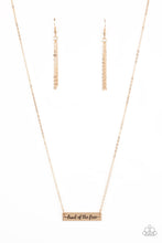 Load image into Gallery viewer, Paparazzi Land Of The Free - GOLD - Patriotic Necklace &amp; Earrings - $5 Jewelry with Ashley Swint