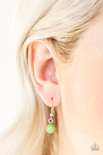 Load image into Gallery viewer, Paparazzi Medallion Meadow - Green Stone - Silver Necklace and matching Earrings - $5 Jewelry With Ashley Swint