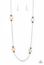 Load image into Gallery viewer, Paparazzi Season of Sparkle - Brown Gems - Silver Necklace and matching Earrings - $5 Jewelry With Ashley Swint