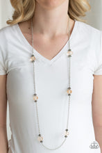 Load image into Gallery viewer, Paparazzi Season of Sparkle - Brown Gems - Silver Necklace and matching Earrings - $5 Jewelry With Ashley Swint