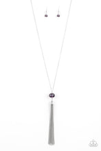 Load image into Gallery viewer, Paparazzi Socialite Of The Season - Purple - Tassel - Silver Chain Necklace and matching Earrings - $5 Jewelry With Ashley Swint
