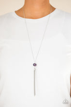 Load image into Gallery viewer, Paparazzi Socialite Of The Season - Purple - Tassel - Silver Chain Necklace and matching Earrings - $5 Jewelry With Ashley Swint