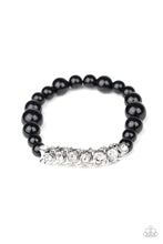 Load image into Gallery viewer, Paparazzi Traffic-Stopping Sparkle - Black - White Pearls &amp; Rhinestones - Stretchy Bracelet - $5 Jewelry with Ashley Swint